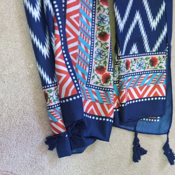 Colorful Patterned Scarf - Picture 2 of 5